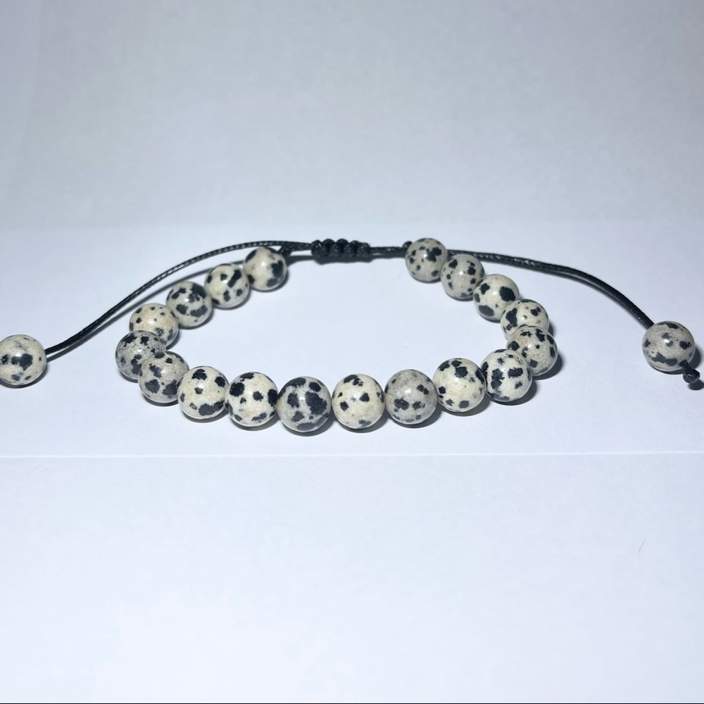 Dalmatian Jasper Adjustable Bracelet